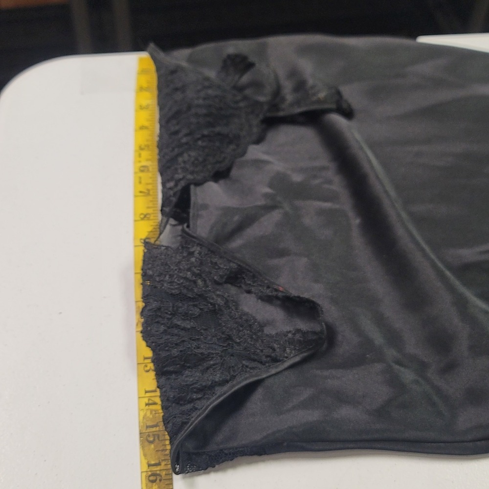 Vintage Victoria Secret Gold Label Womens Maxi‎ Slip Dress Size M Black Lacey - Picture 8 of 11